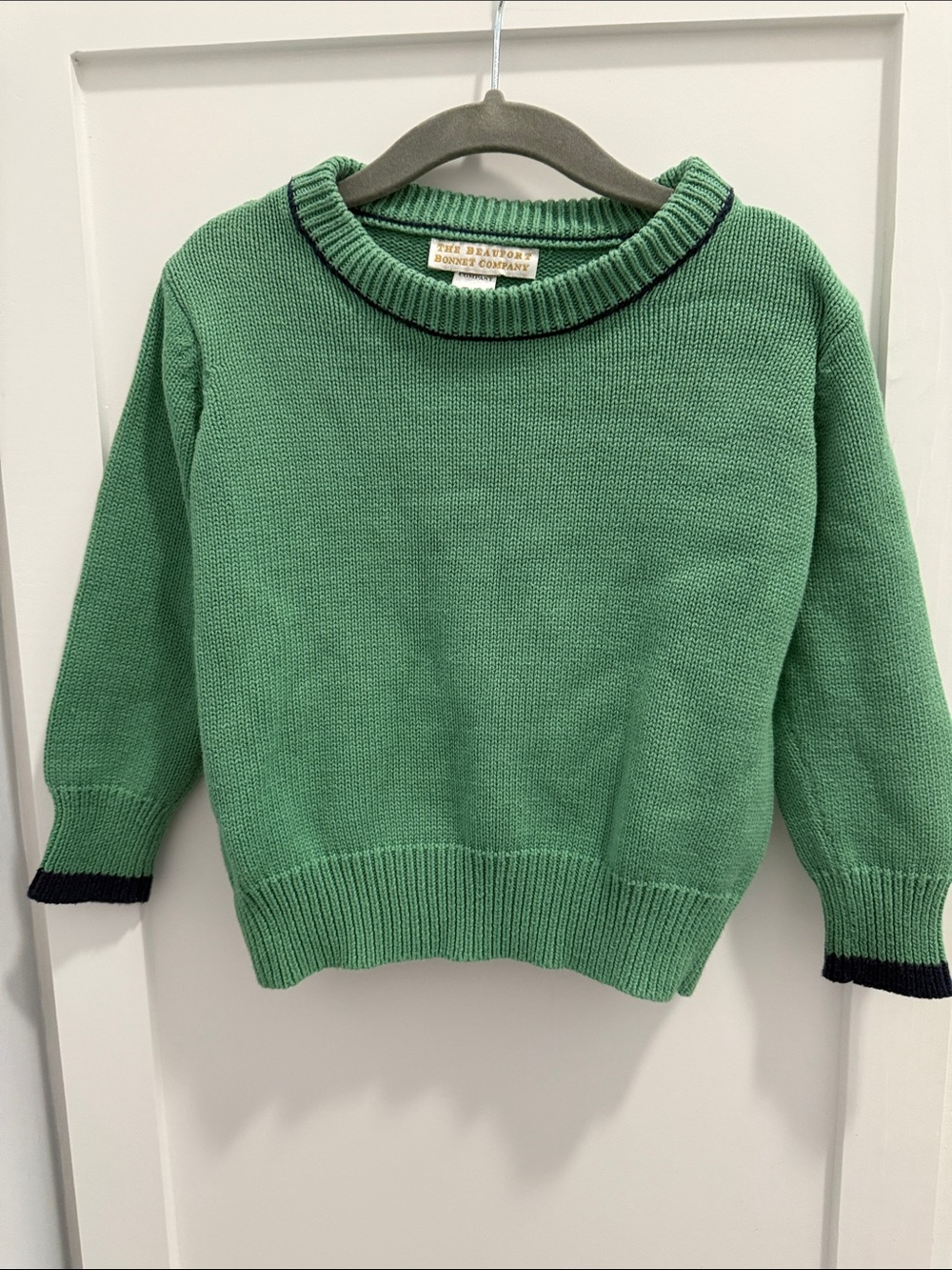 The Beaufort Bonnet Company Green Crewneck with Black Trim
